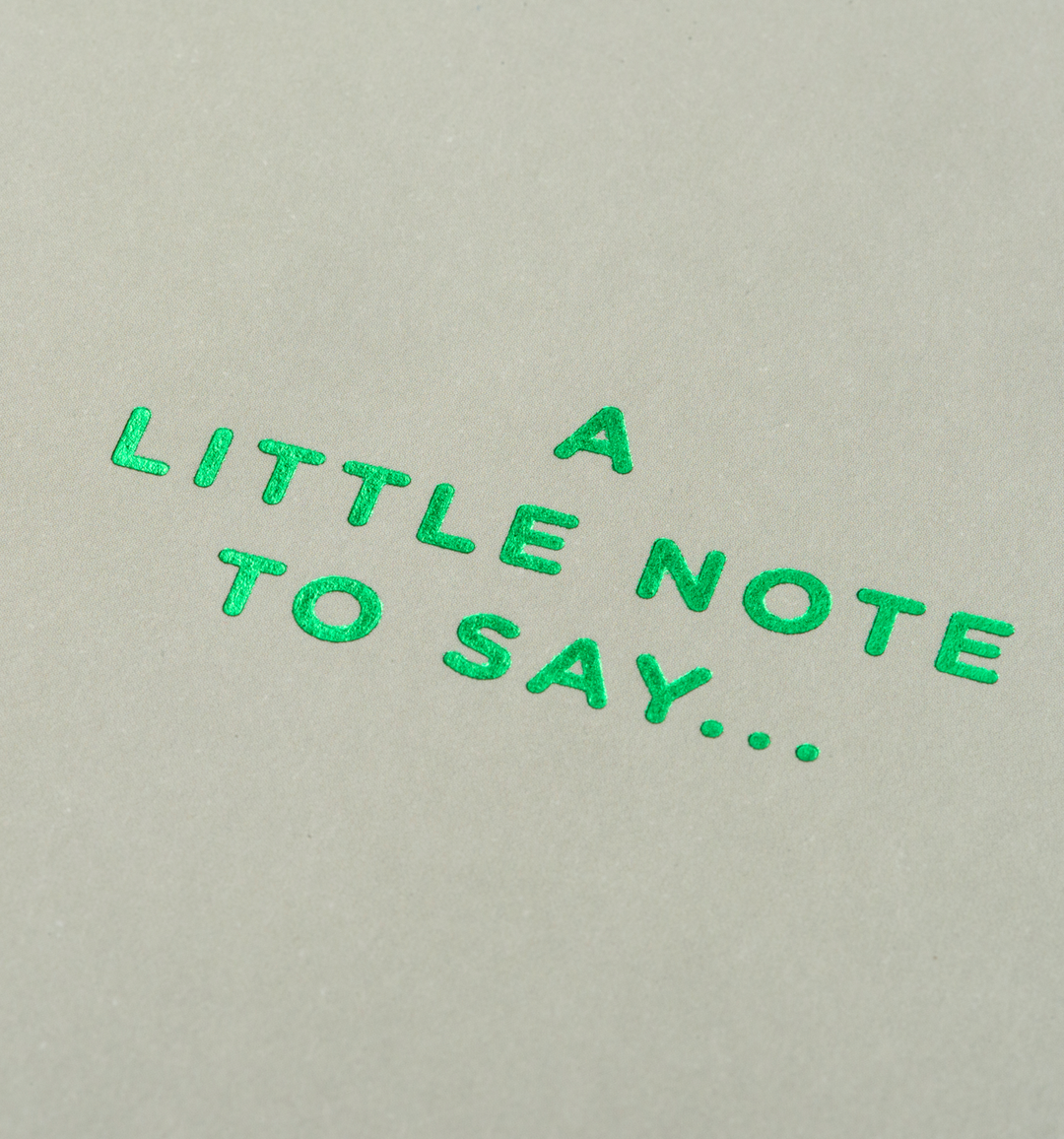 A Little Note To Say Mini Card