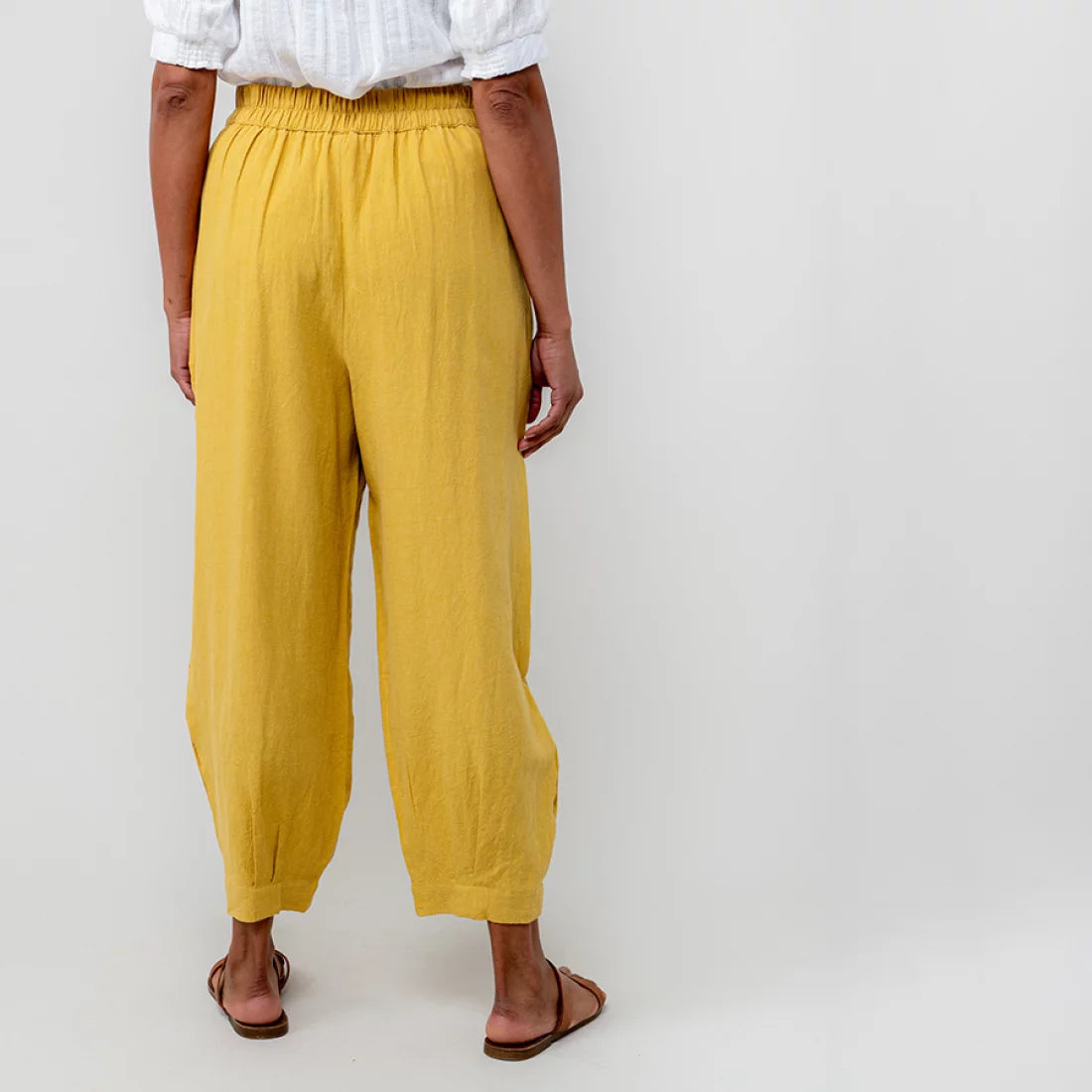 Lily & Me Sail Linen Trousers in Ochre