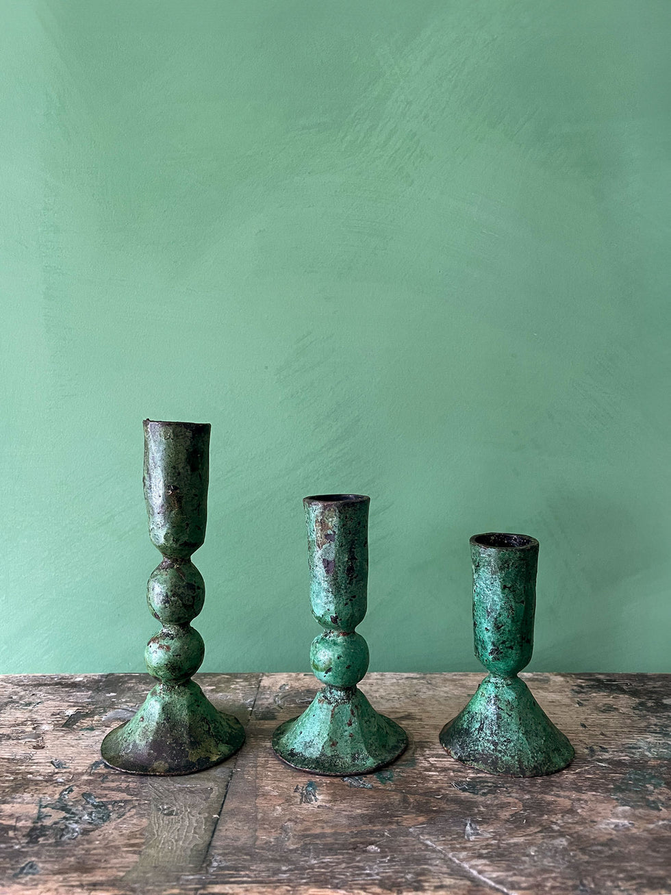 Bohemia Large Verdigris Candlestick Holder