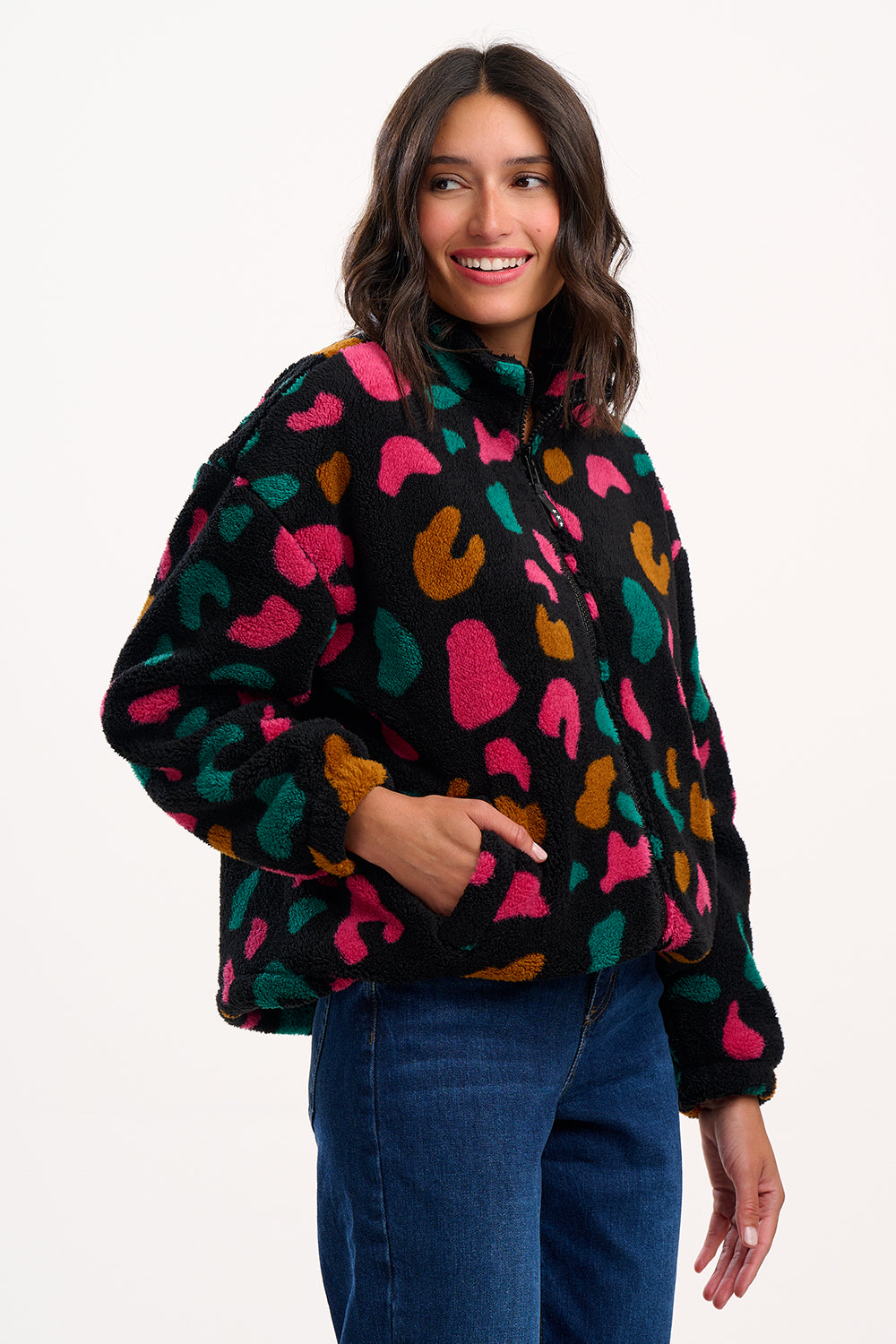 Sugarhill Brighton Hartley Animal Print Fleece Jacket