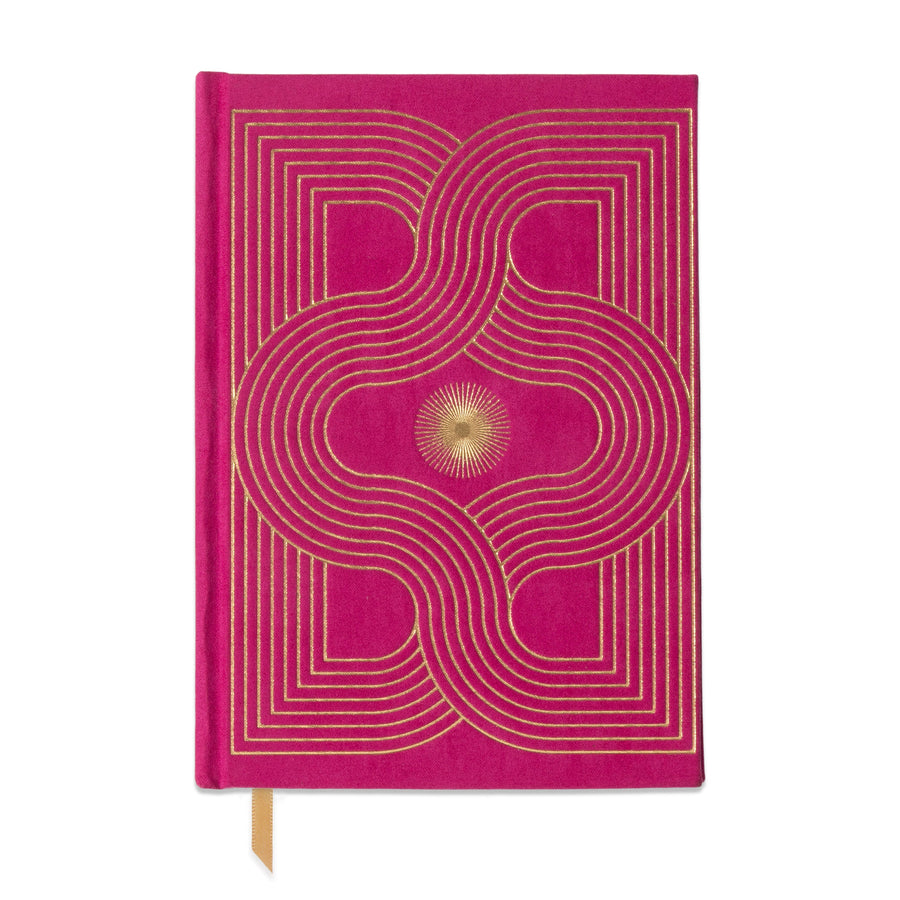 Suedette Hard Cover Radiant Journal - Fushcia
