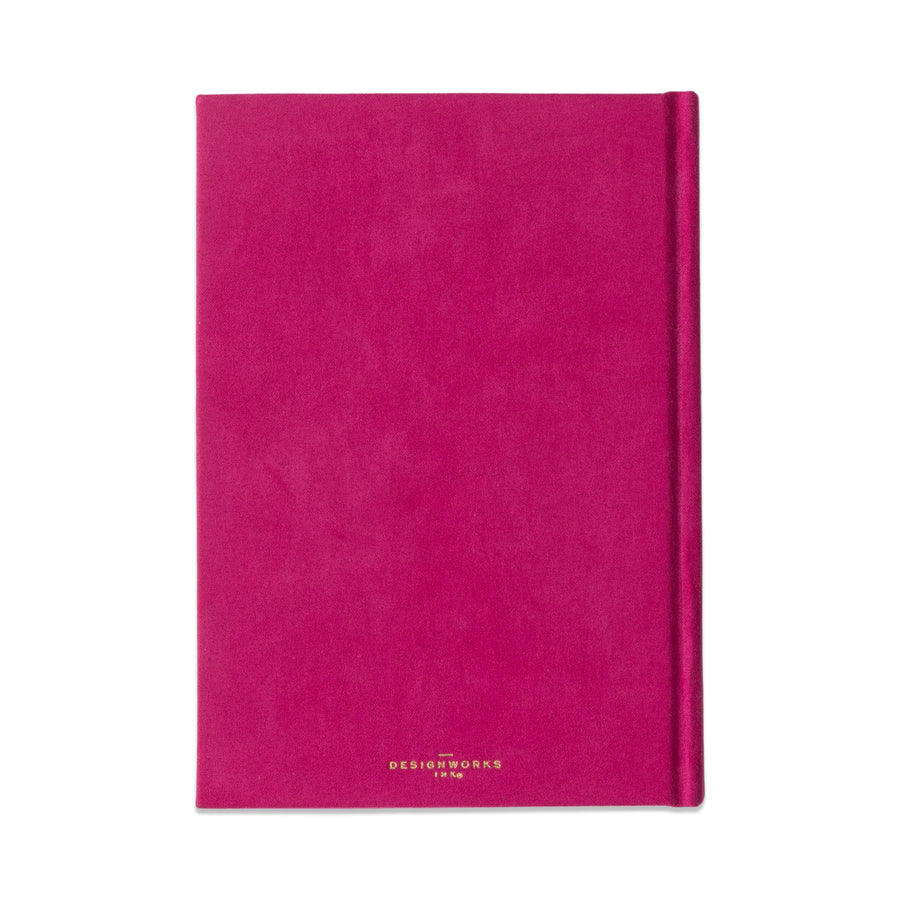 Suedette Hard Cover Radiant Journal - Fushcia