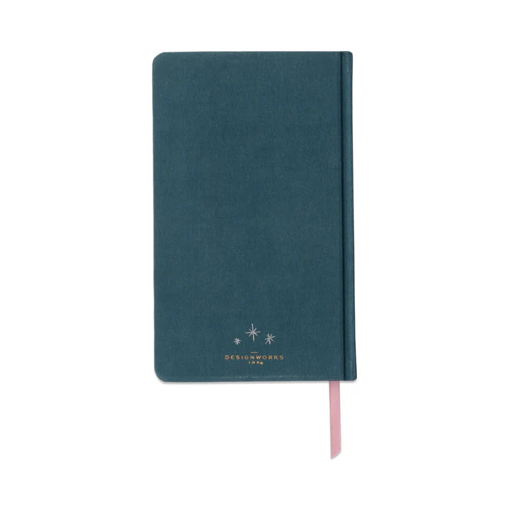 Celestial Teal Moon Bookcloth Journal