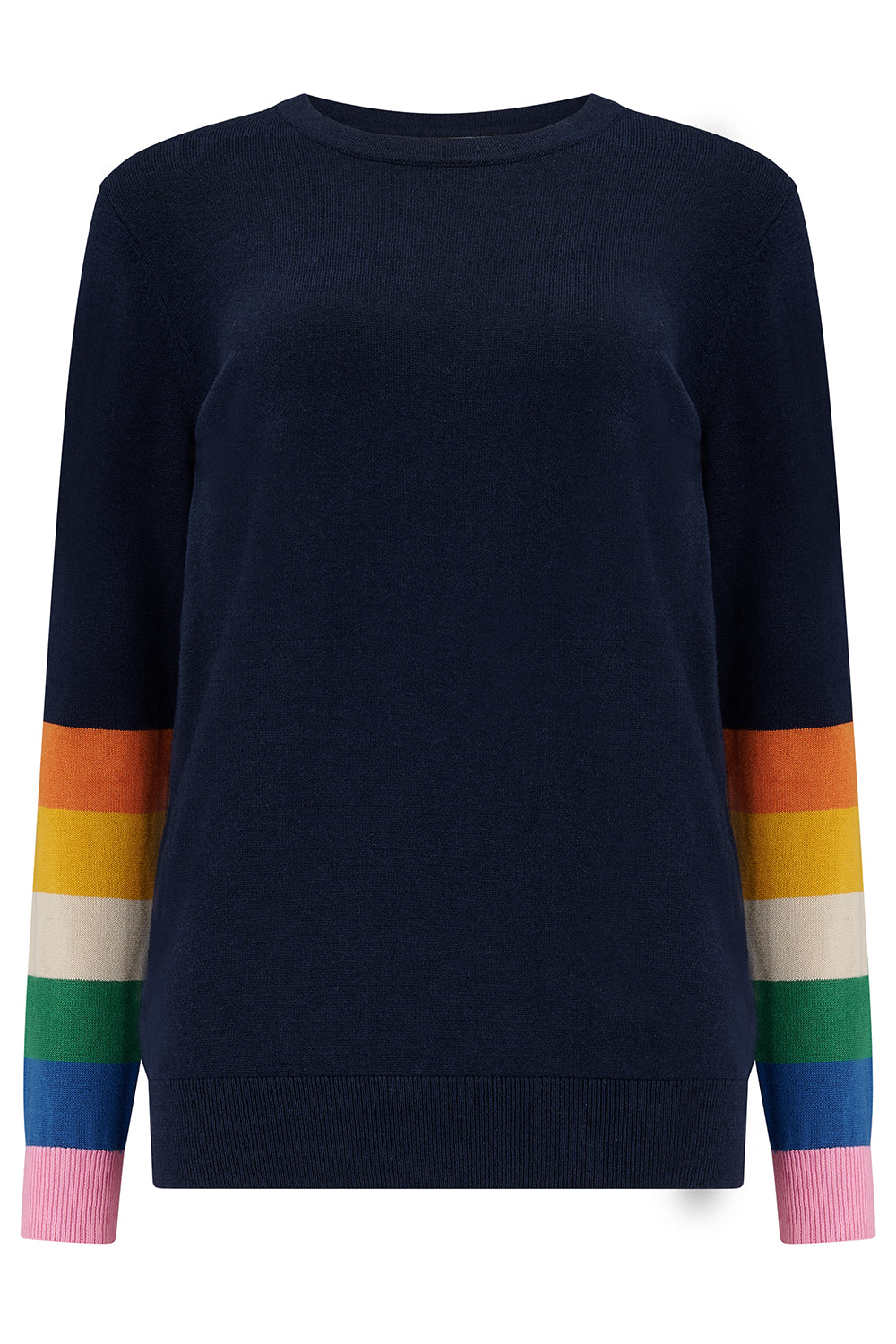 Sugarhill Brighton Rita Navy Rainbow Jumper