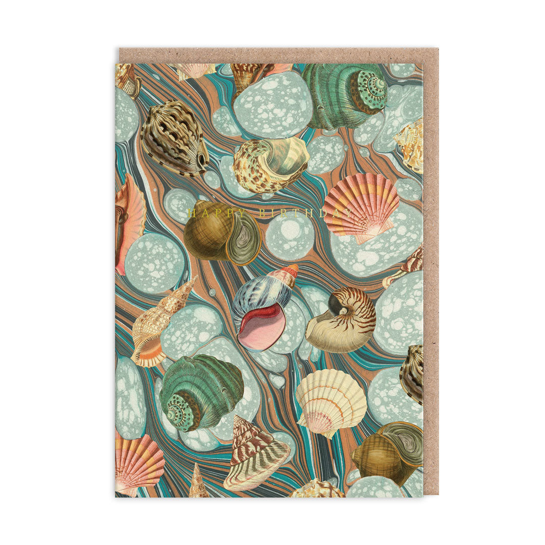 Marble Shell Birthday Card