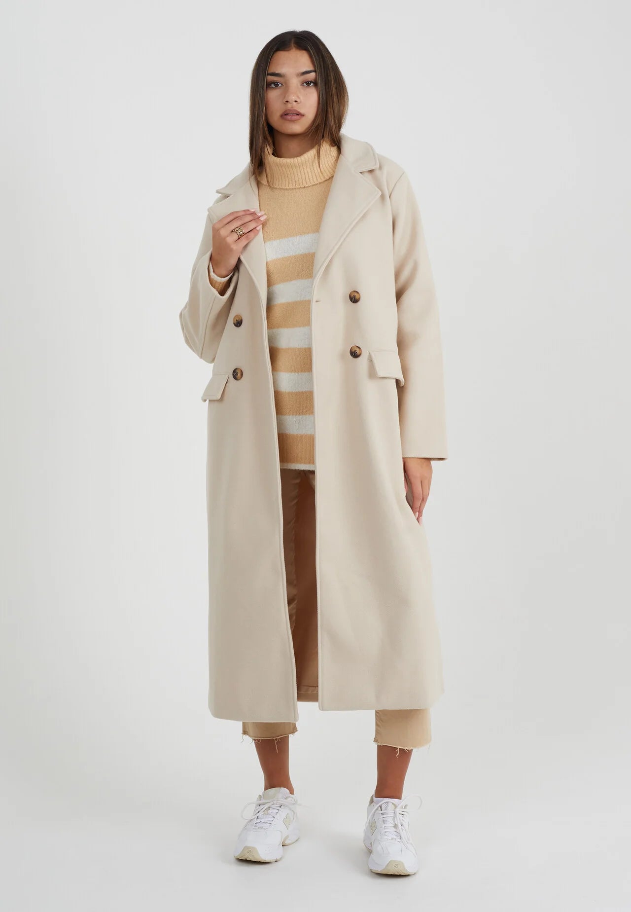 Daniella Double Breasted Longline Coat
