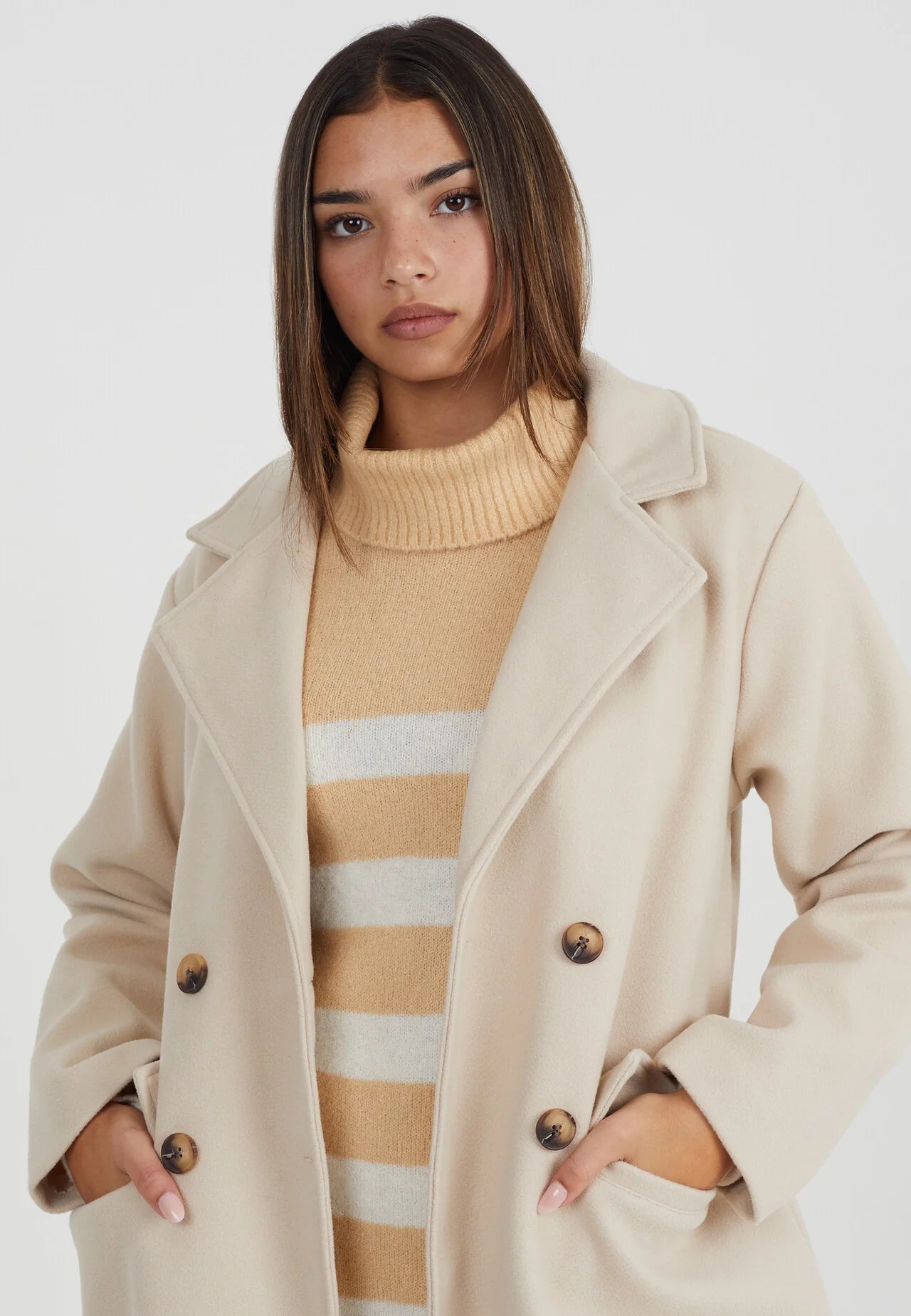Daniella Double Breasted Longline Coat