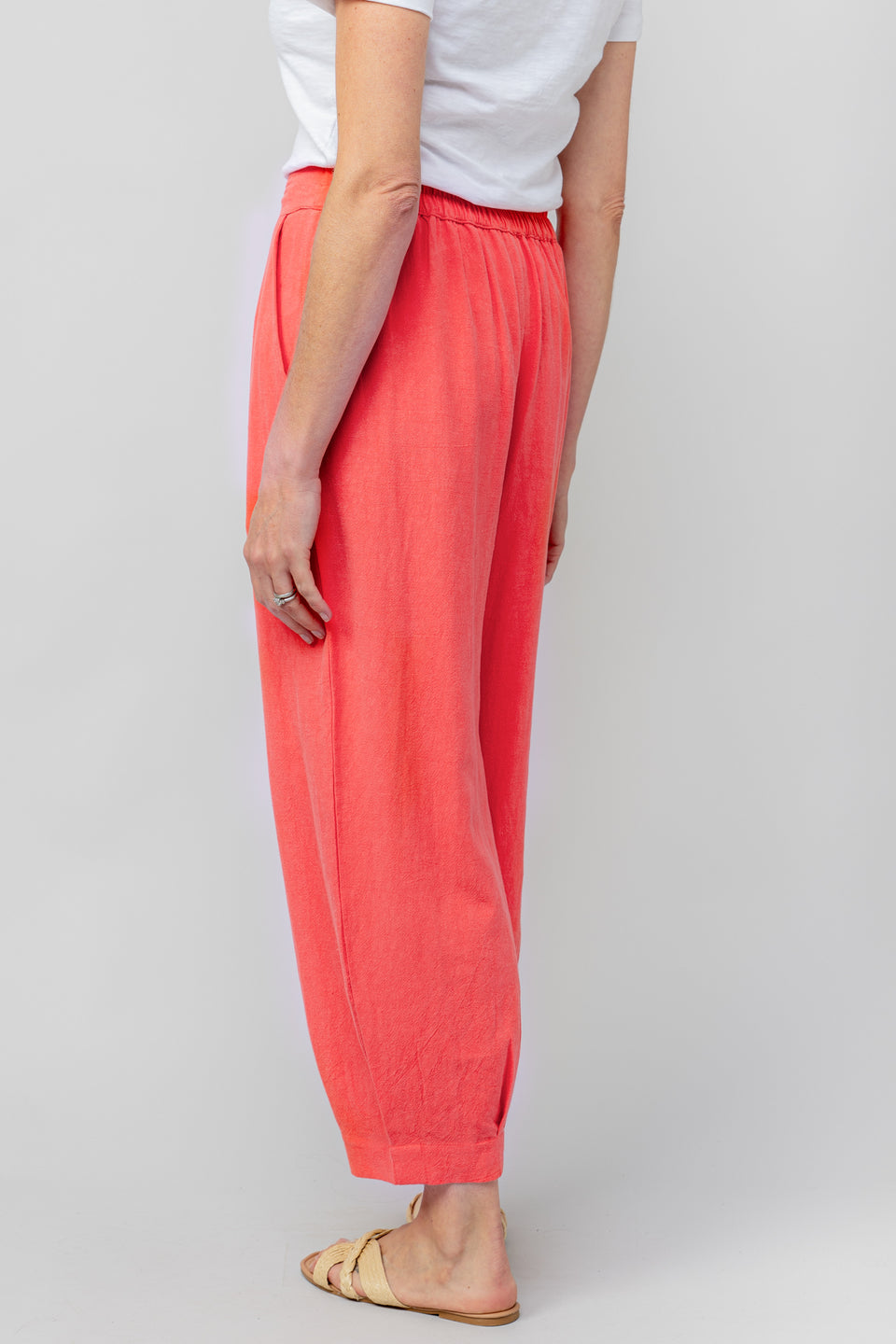 Lily & Me Sail Linen Trousers in Coral