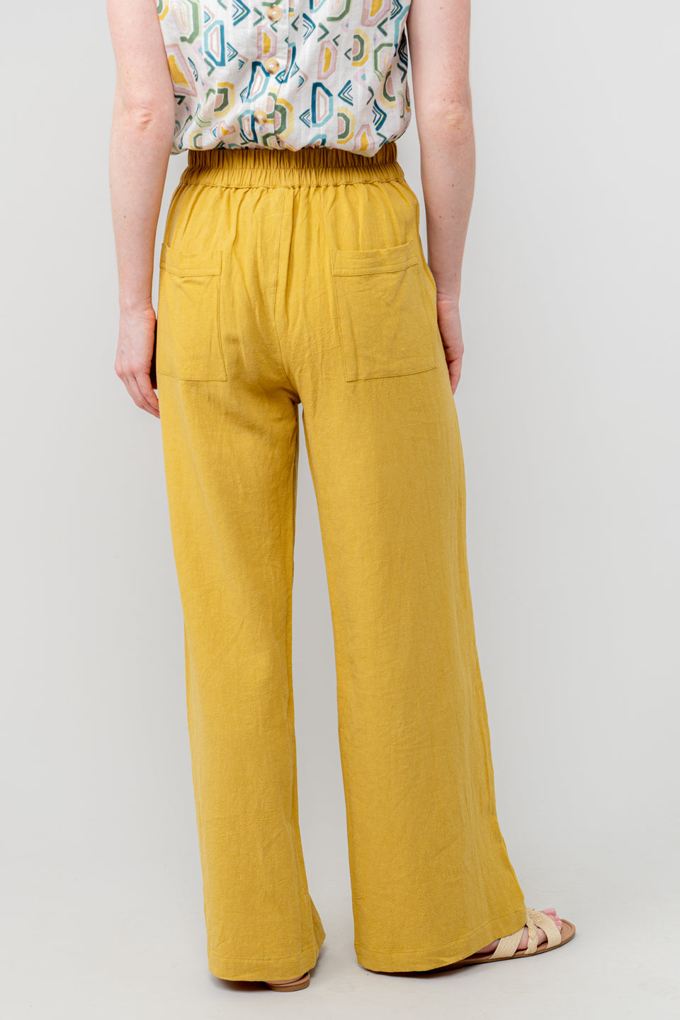 Lily & Me Grace Linen Trousers in Ochre