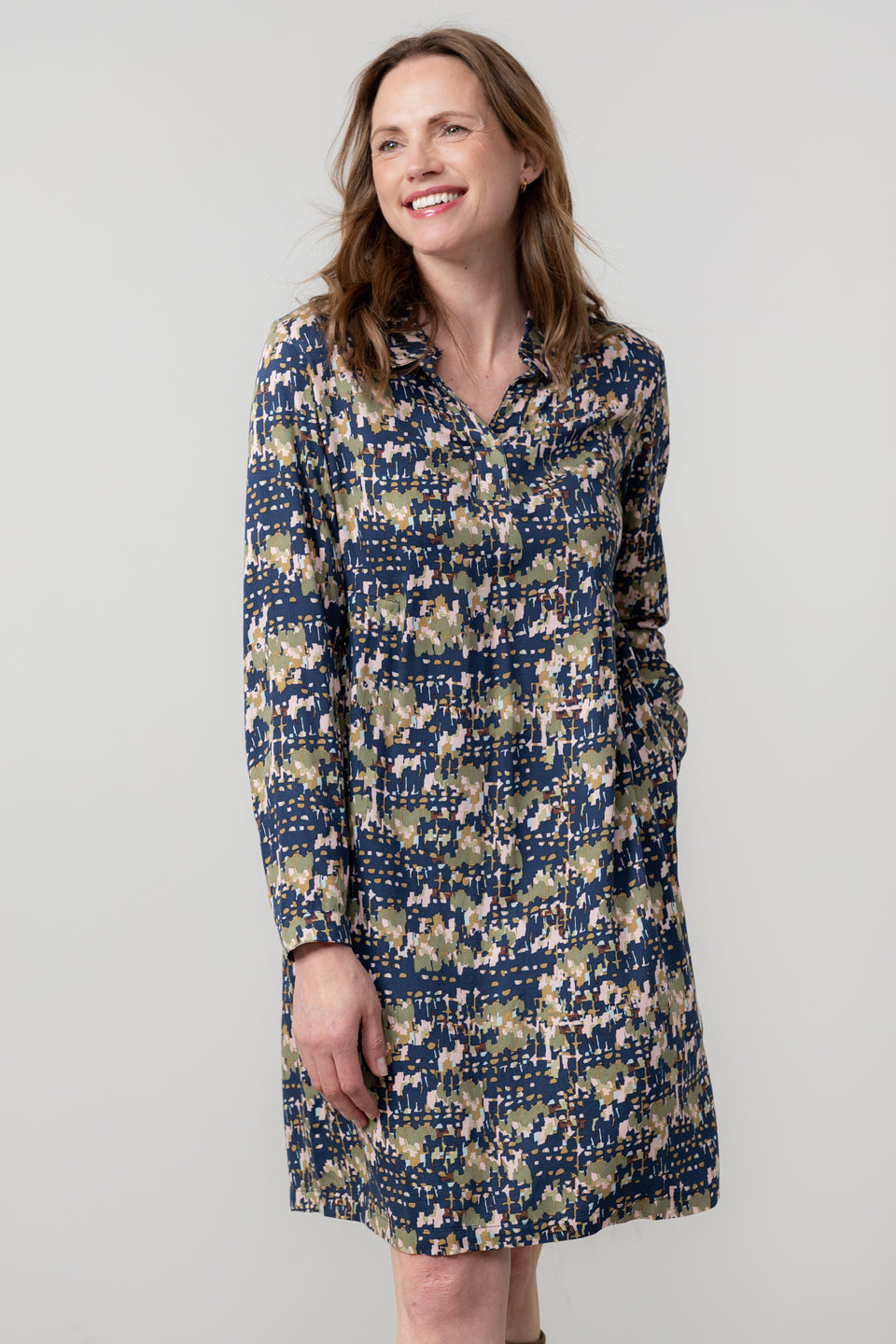 Lily & Me Emma Geometric Clover Shift Dress