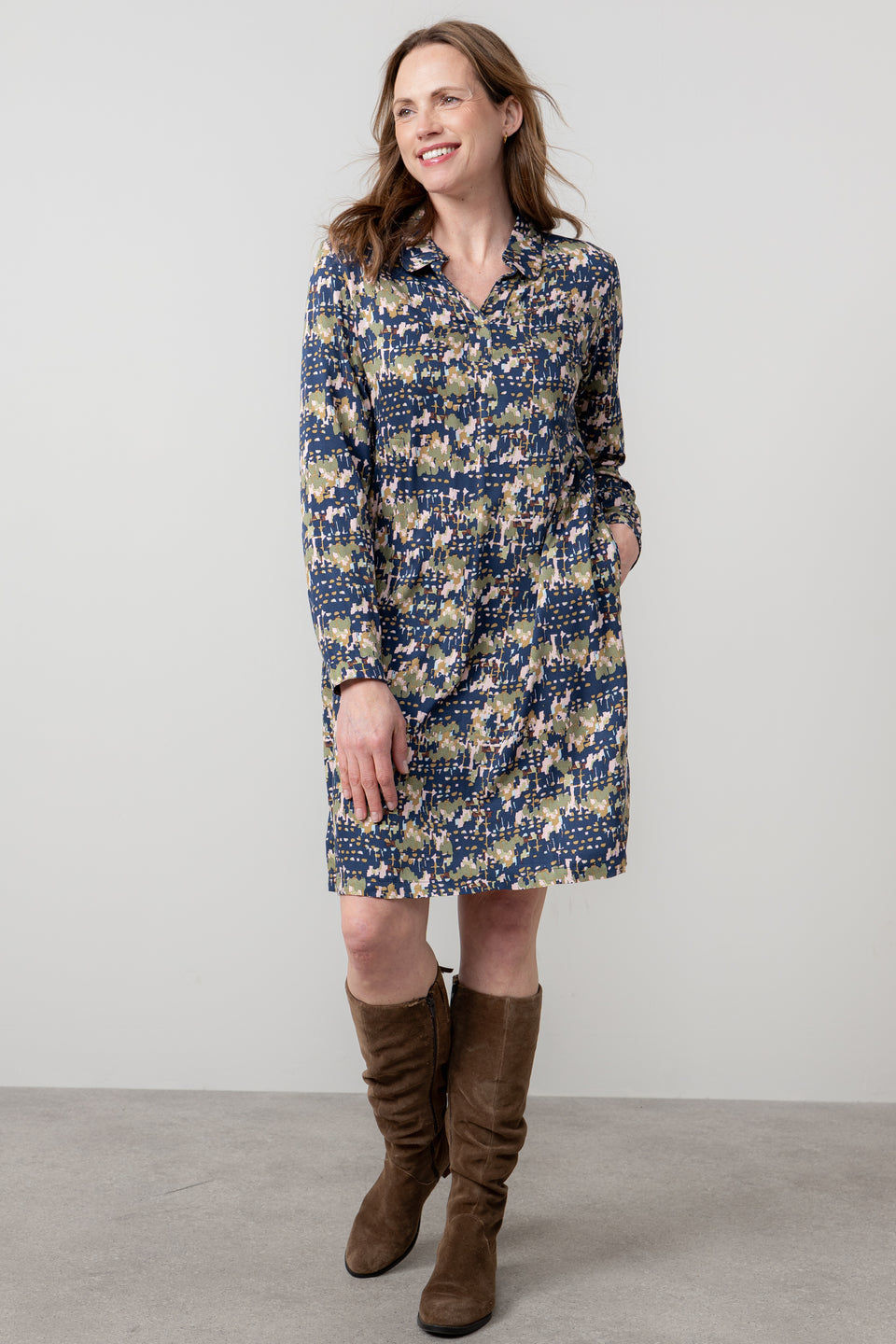 Lily & Me Emma Geometric Clover Shift Dress