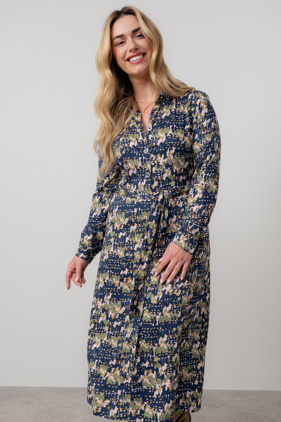 Lily & Me Anya Midi Clover Shirt Dress