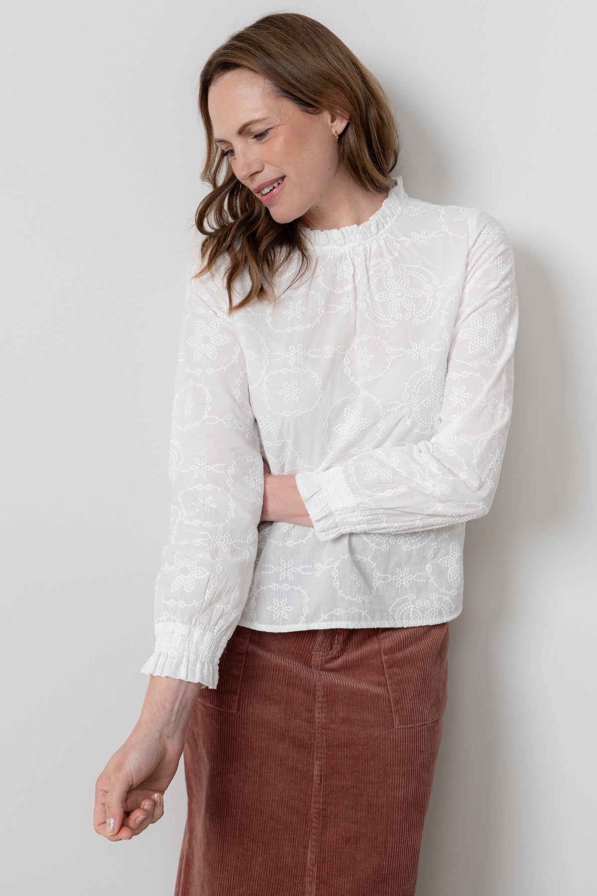 Lily & Me Fiona Embroidered Blouse