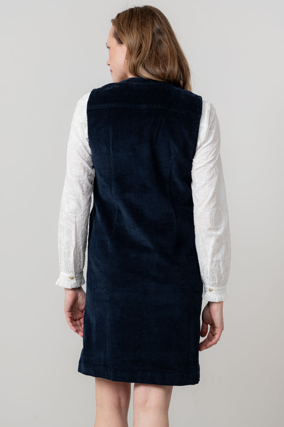 Lily & Me Belle Jumbo Cord Dress Navy