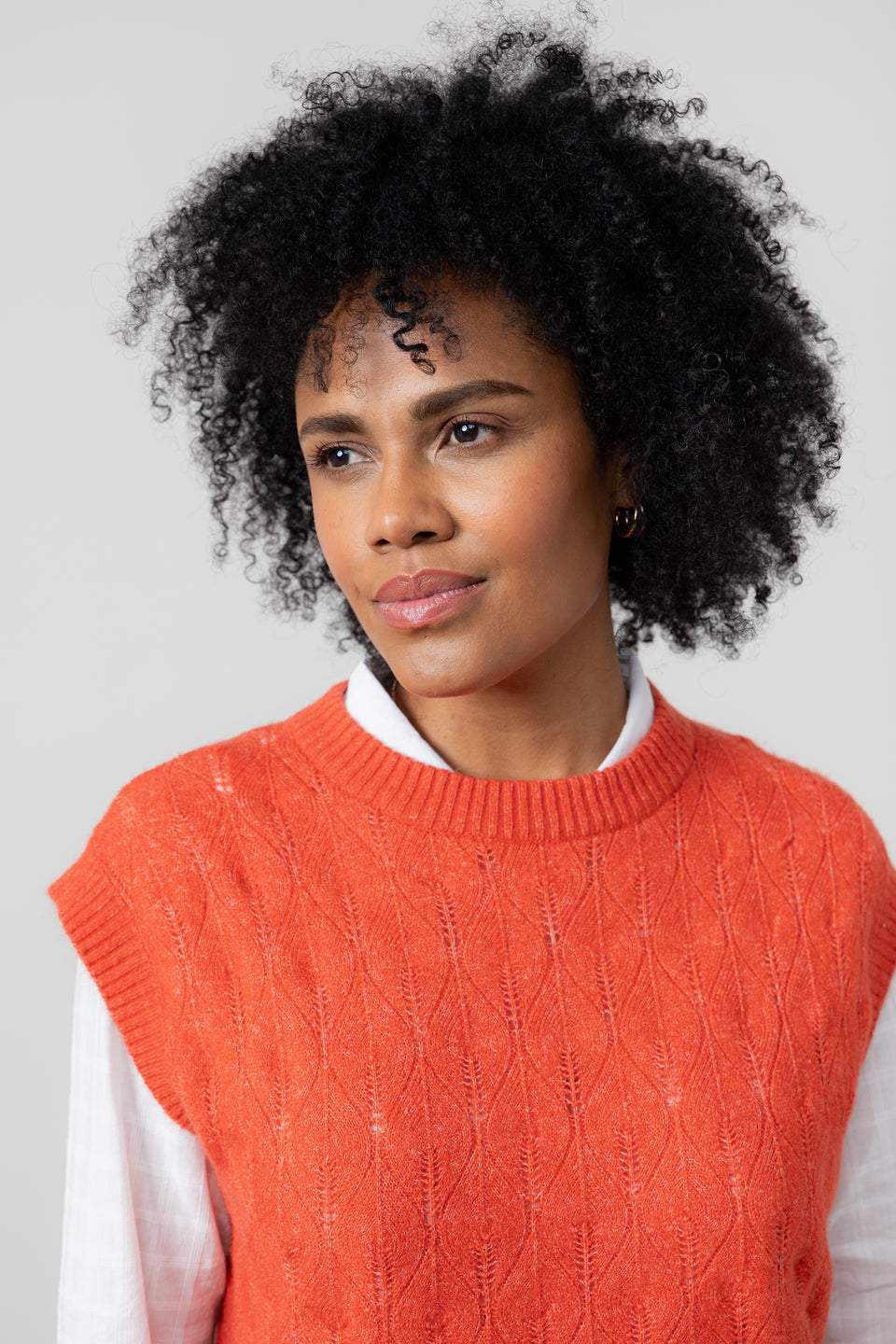 Lily & Me Wallace Pointelle Knit Tank Red