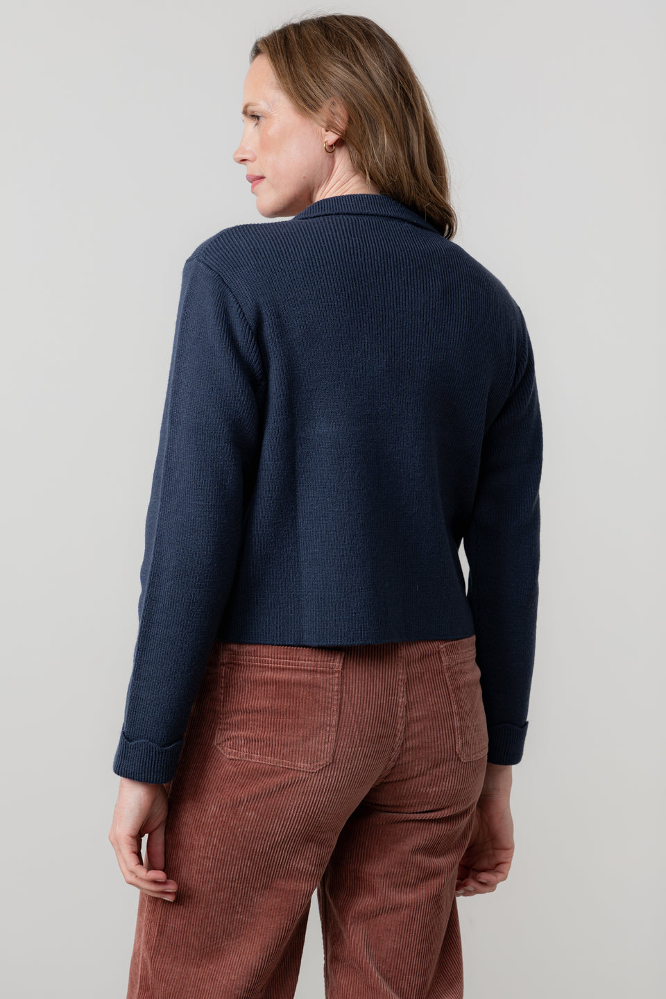 Lily & Me Chestnut Knitted Jacket Navy