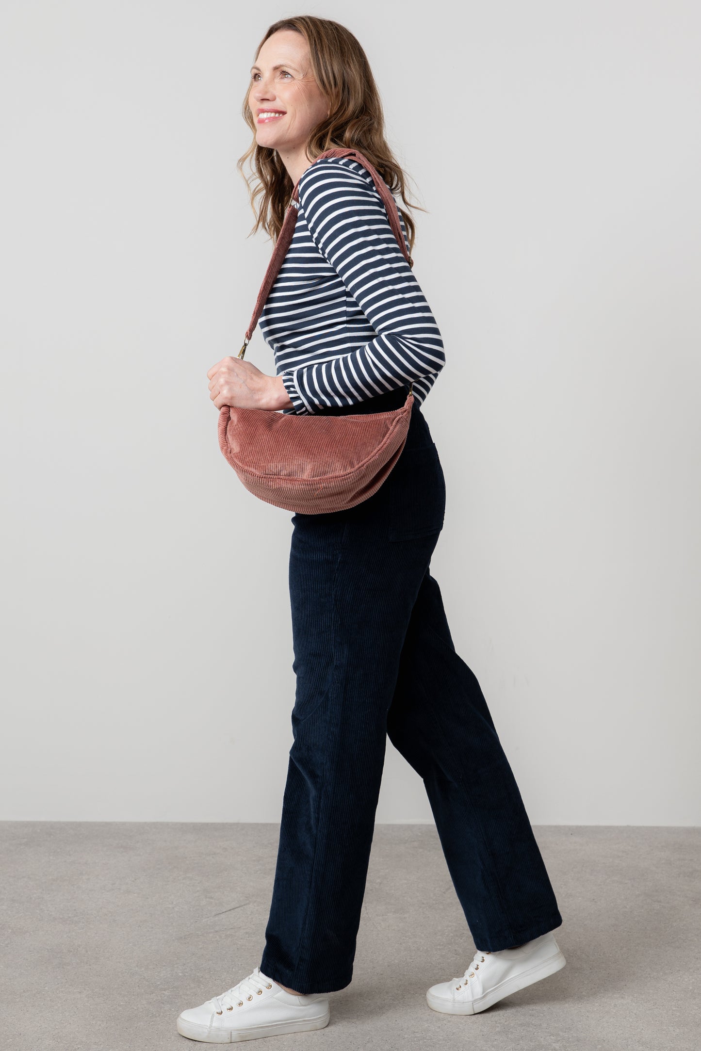 Lily & Me Jumbo Cord Sling Bag in Antique Rose