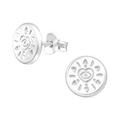 Ophelia Silver Evil Eye Studs