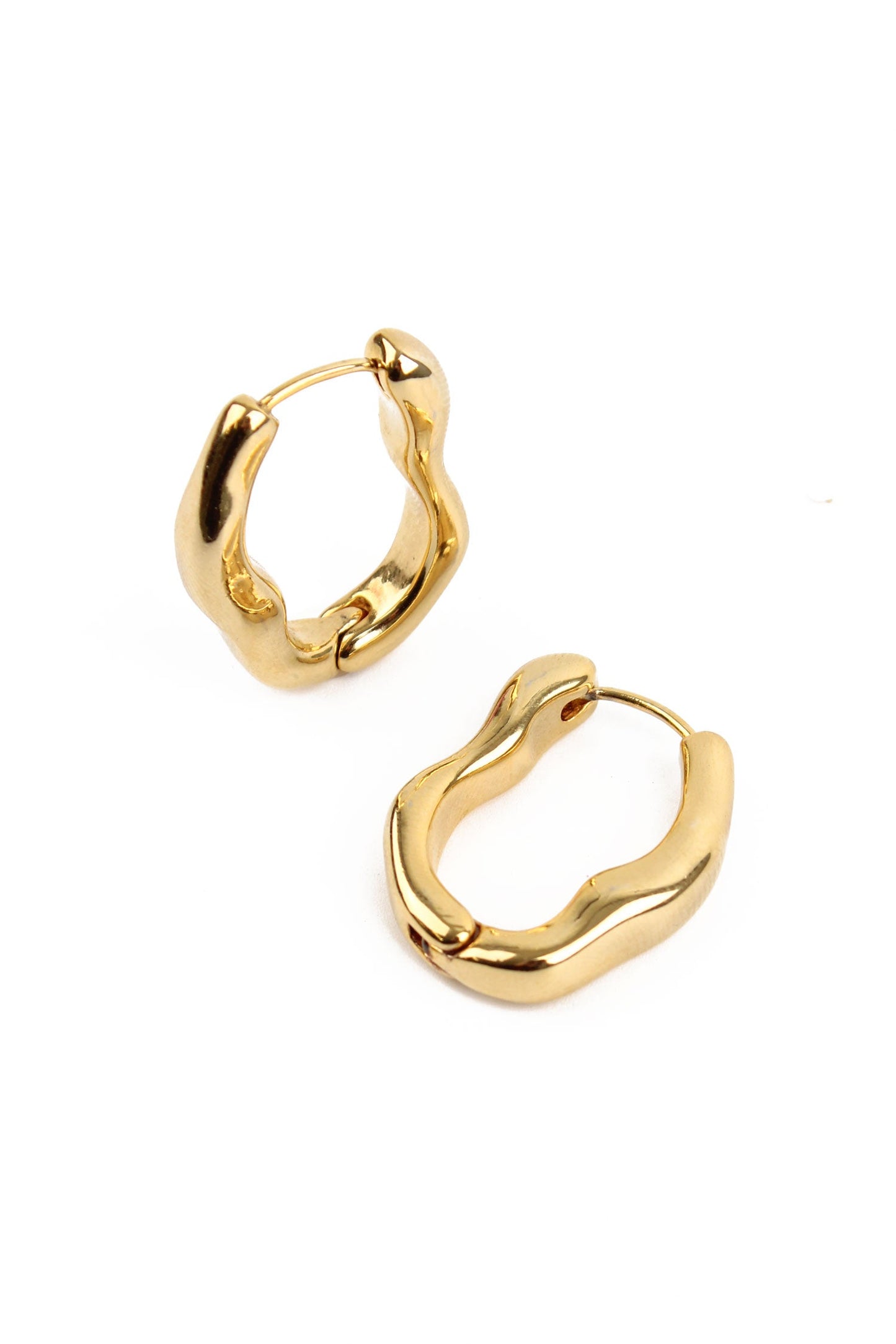 My Doris Abstract Wiggle Hoop Earrings