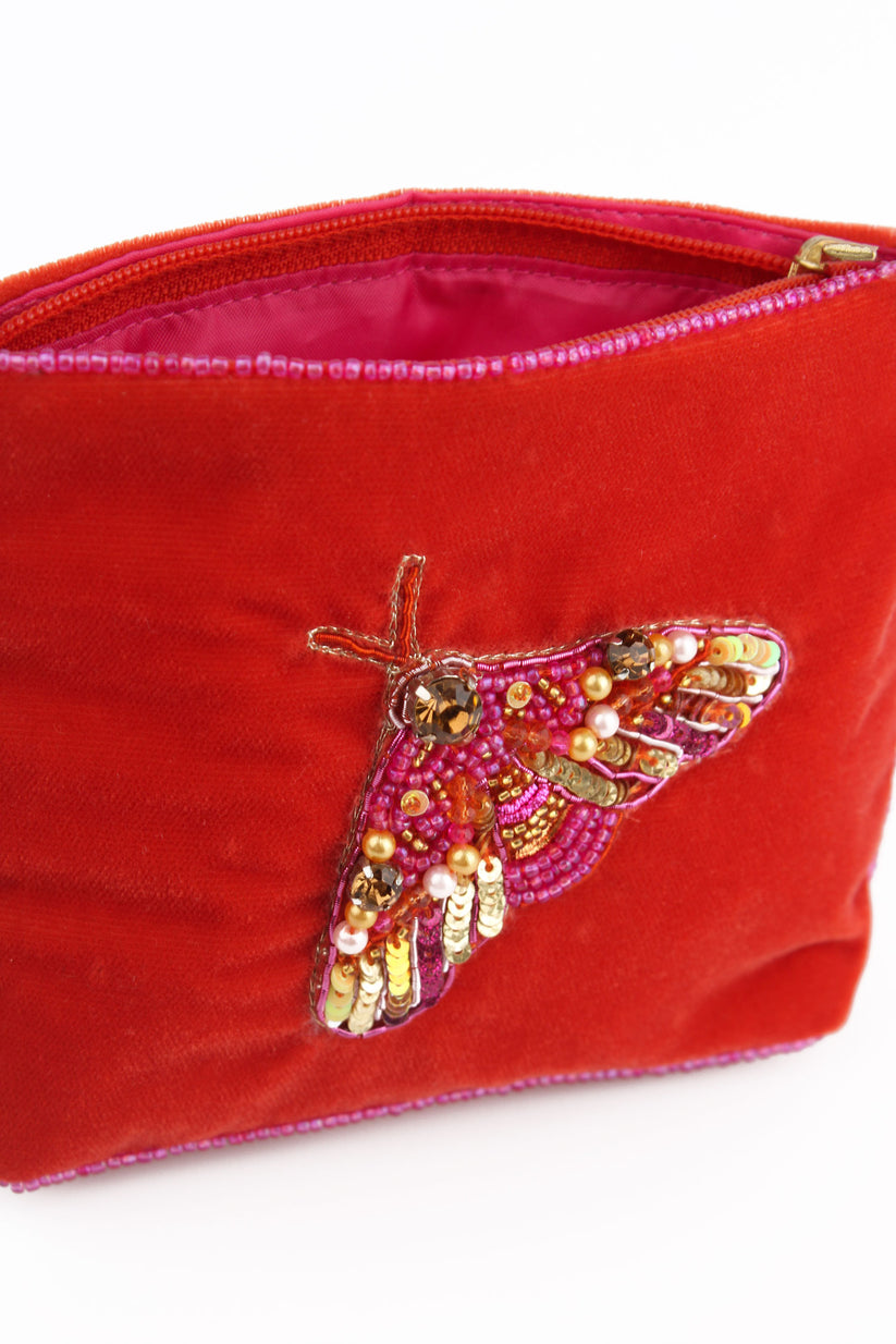 My Doris Burnt Orange Moth Small Pouch