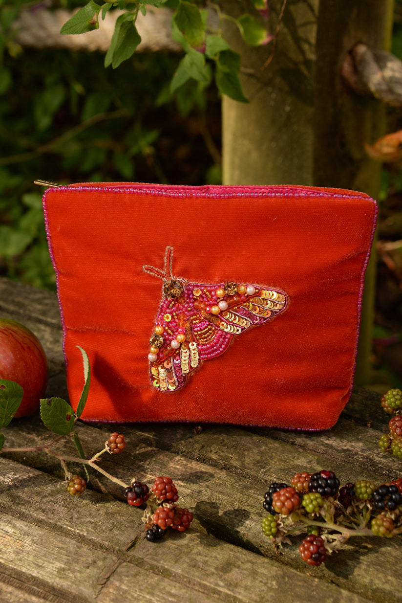 My Doris Burnt Orange Moth Small Pouch