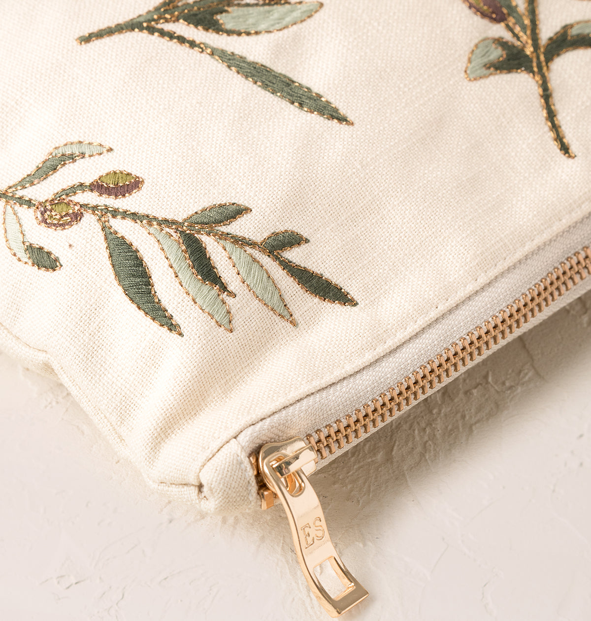 Olive Branch Canvas Everyday Pouch
