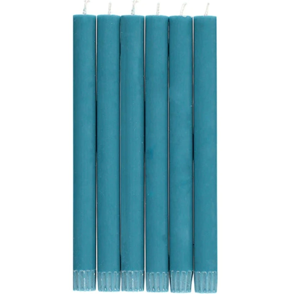 British Colour Standard Eco Dinner Candle in Petrol Blue