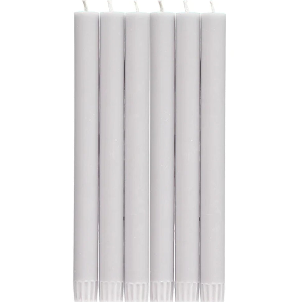 British Colour Standard Eco Dinner Candle in Gull Grey