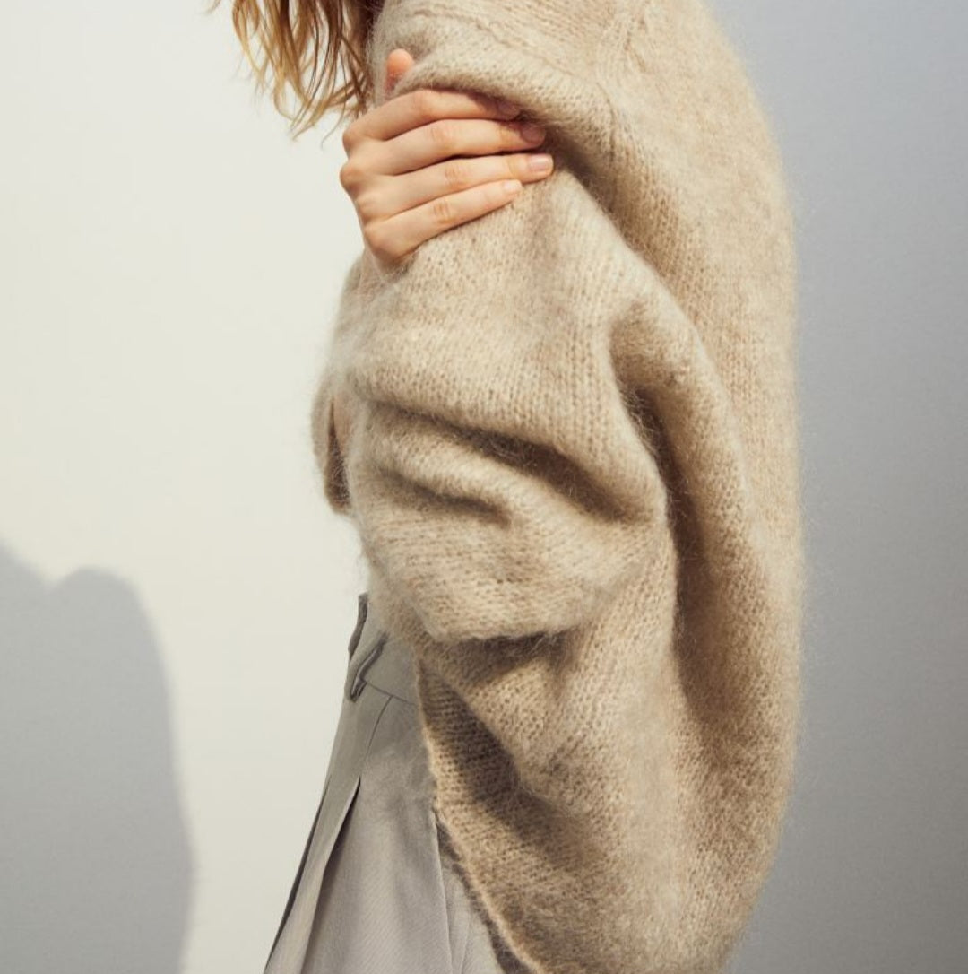 Mohair Slouch Jumper in Camel