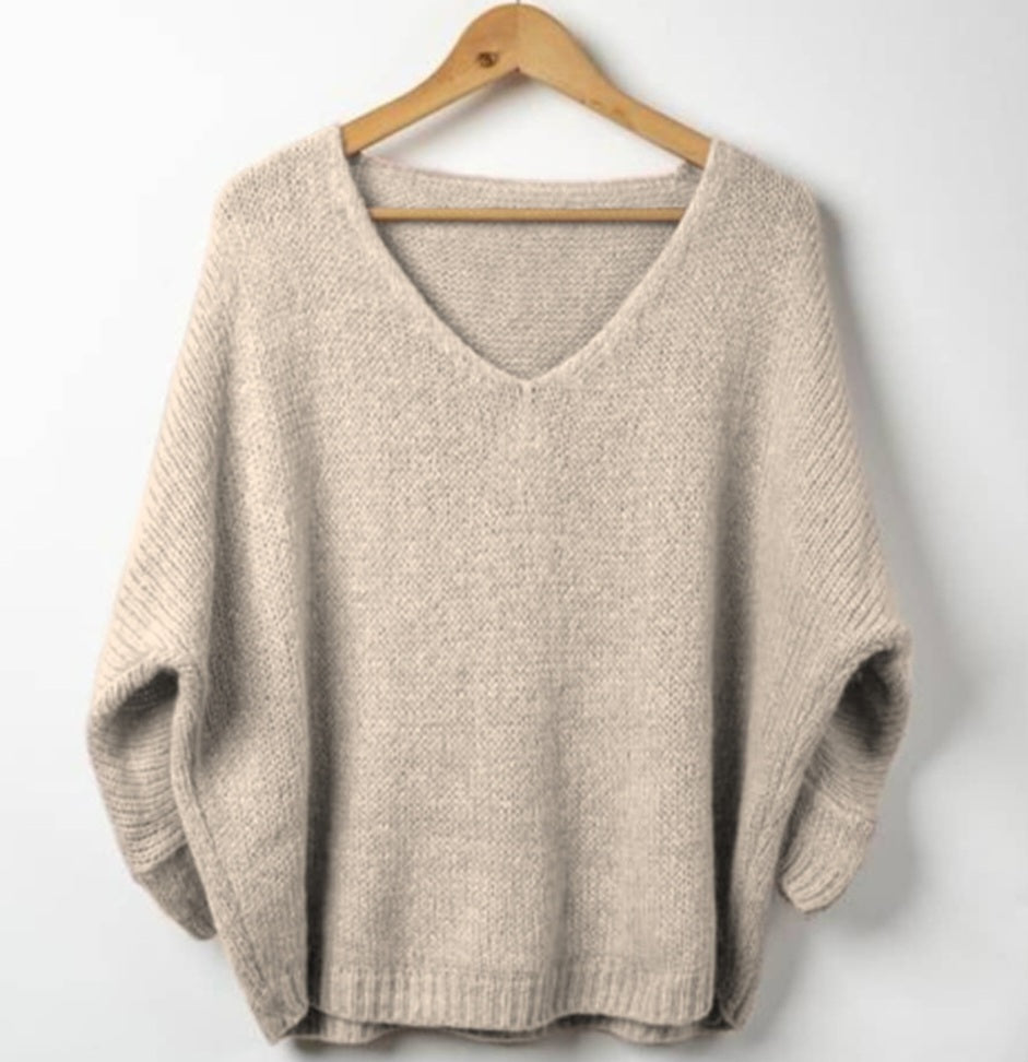 Mohair Slouch Jumper in Camel