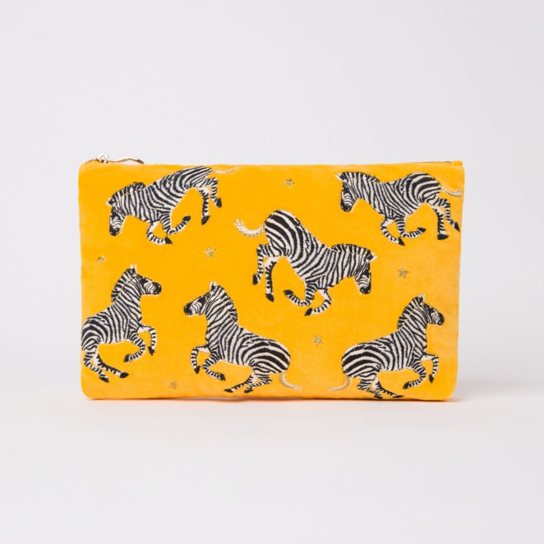 Zebra Everyday Pouch in Yellow