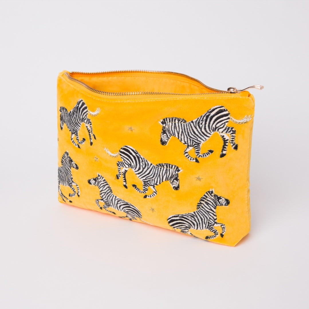 Zebra Everyday Pouch in Yellow