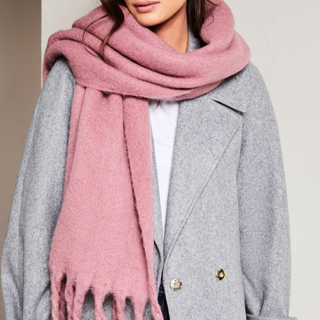 Hazel Chunky Scarf in Blush
