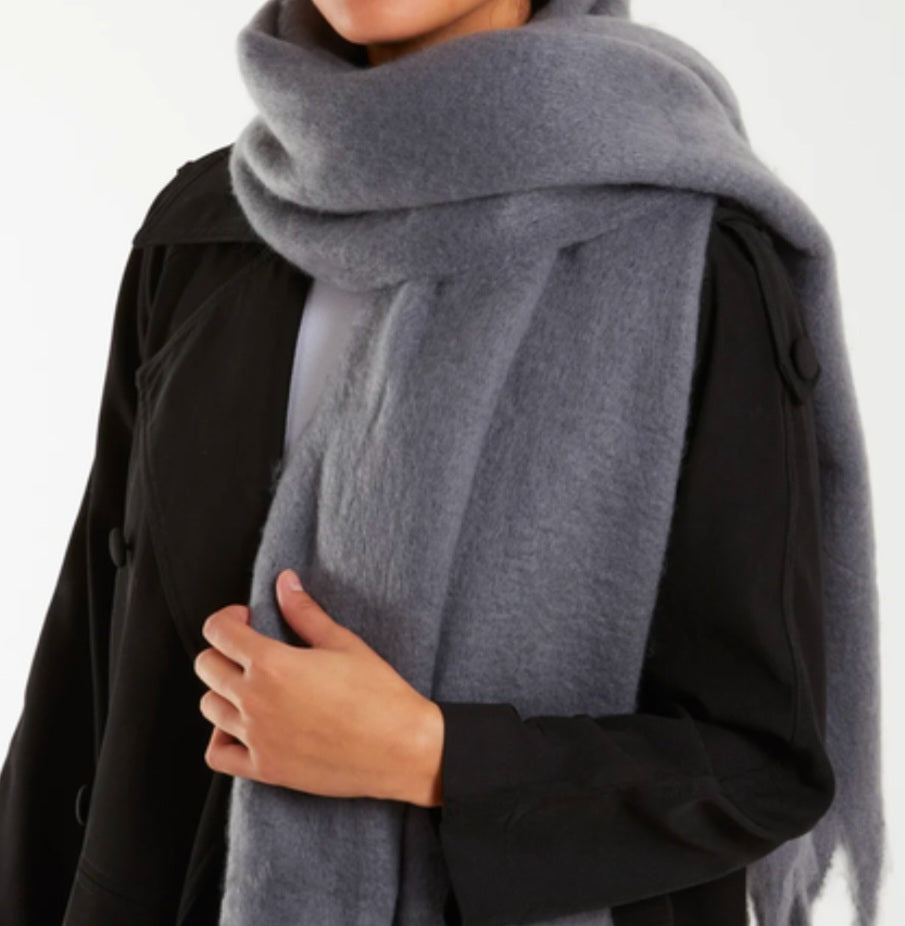 Hazel Chunky Scarf in Slate