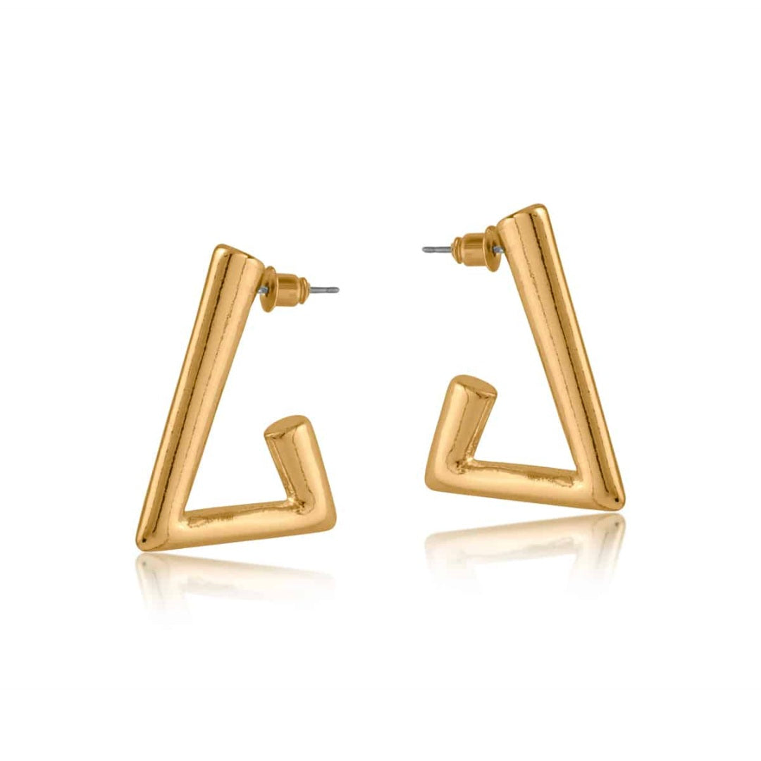 Samantha Triangle Tube Earrings