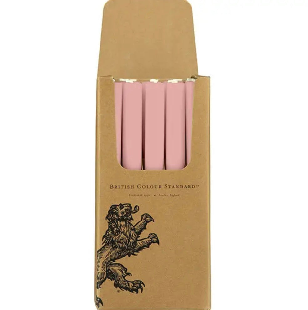 British Colour Standard Eco Dinner Candle in Old Rose
