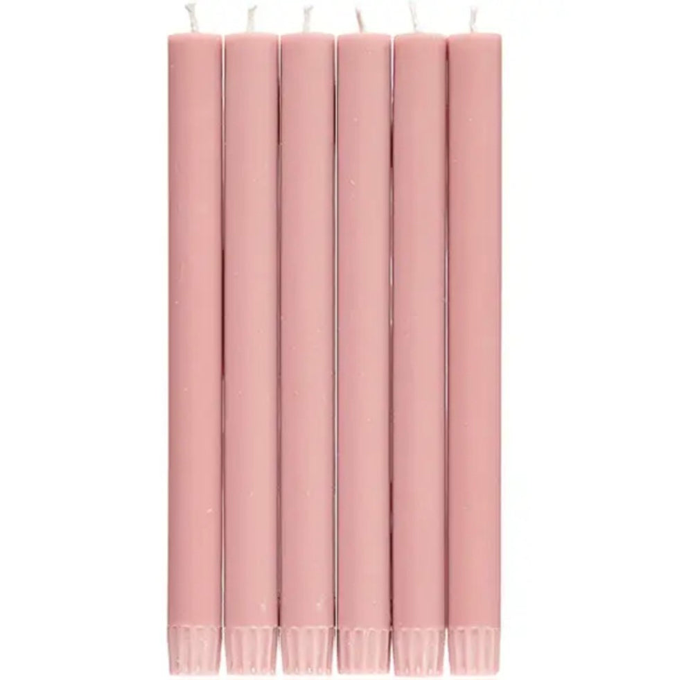 British Colour Standard Eco Dinner Candle in Old Rose