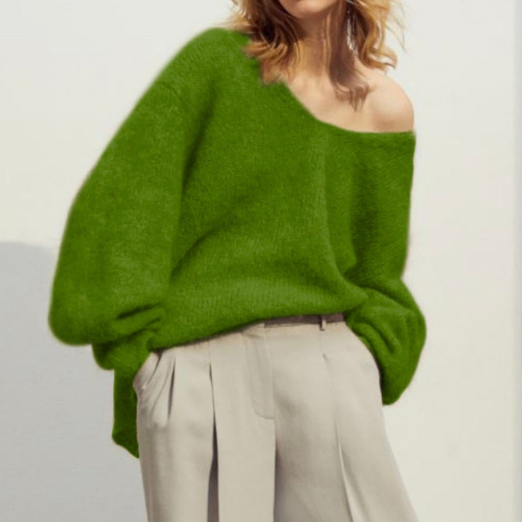 Mohair Slouch Jumper in Apple