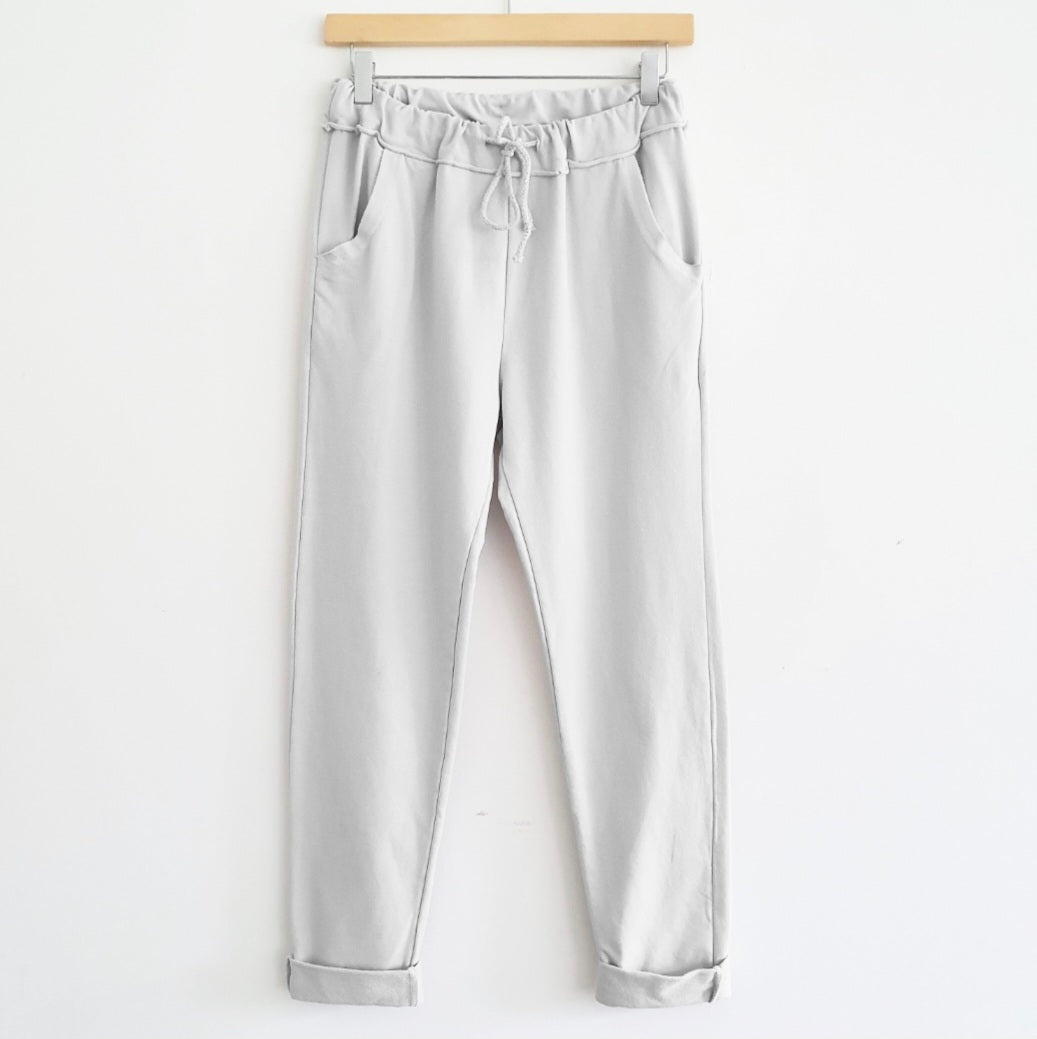 Cotton Lounge Pants in Ice Grey