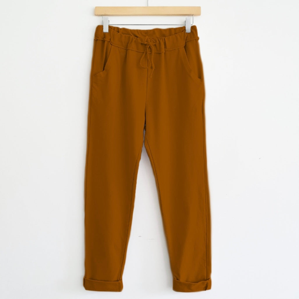 Cotton Lounge Pants in Rich Tobacco