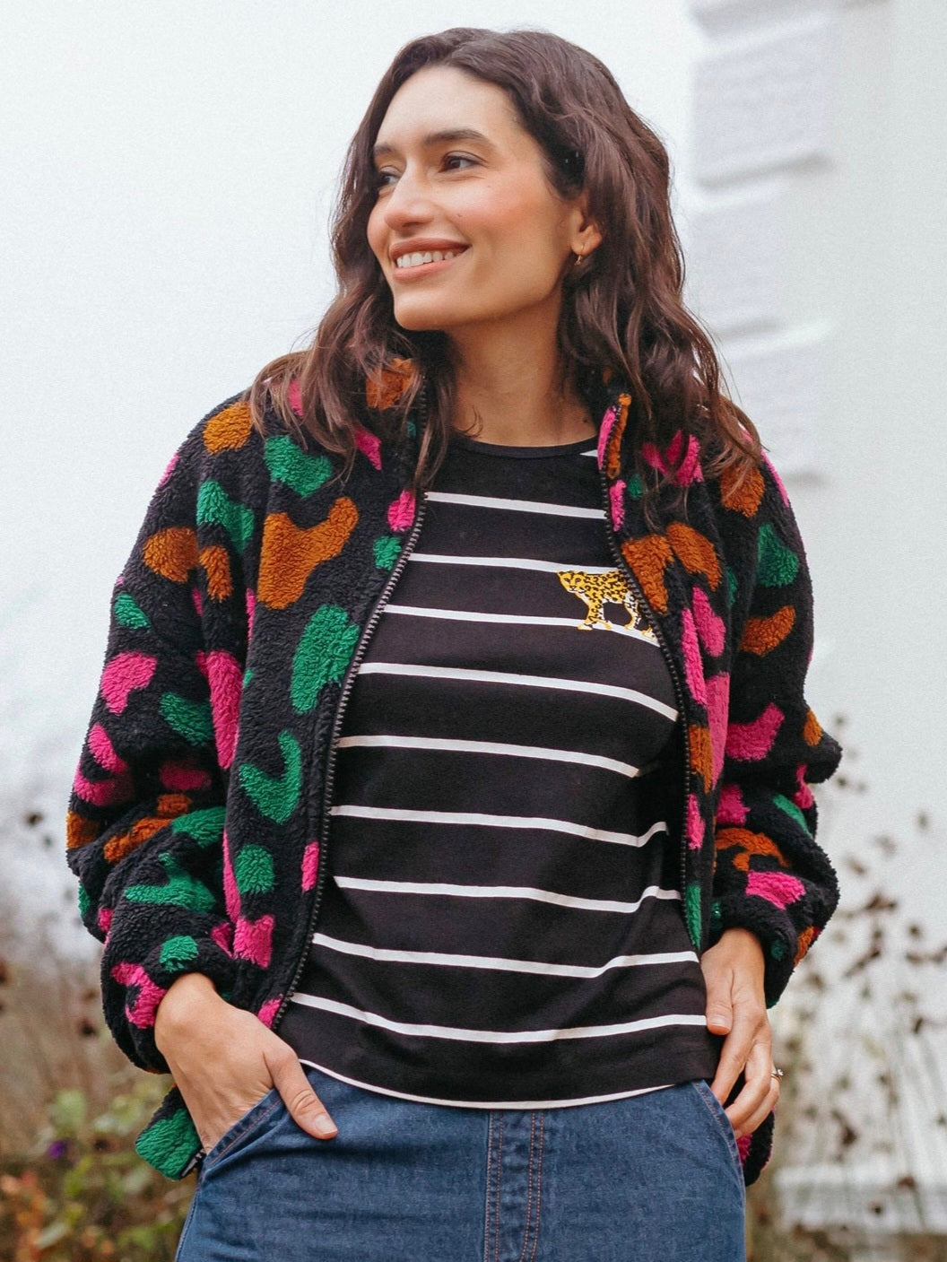 Sugarhill Brighton Hartley Animal Print Fleece Jacket