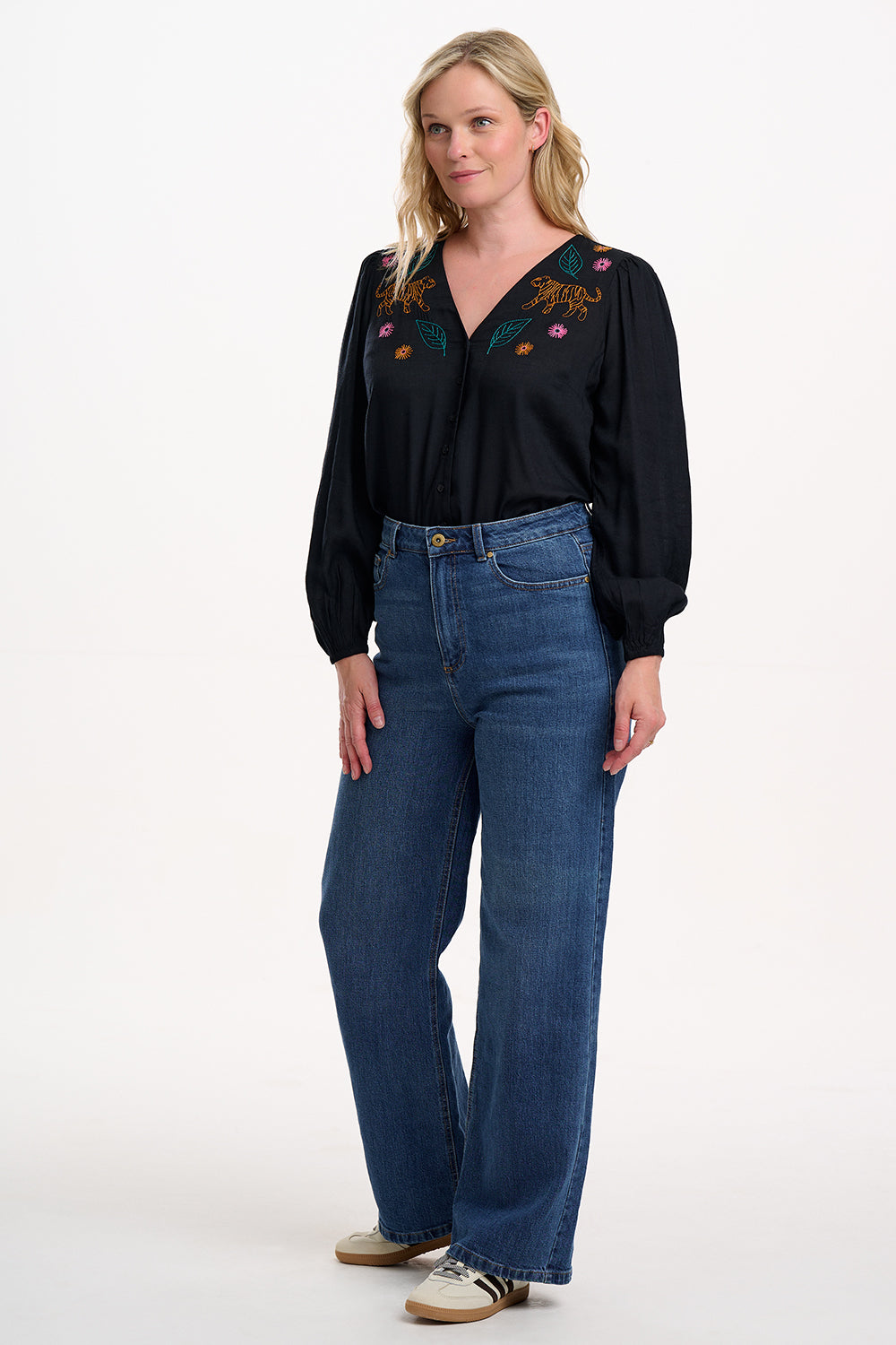 Sugarhill Brighton Dawn Tiger Embroidery Blouse