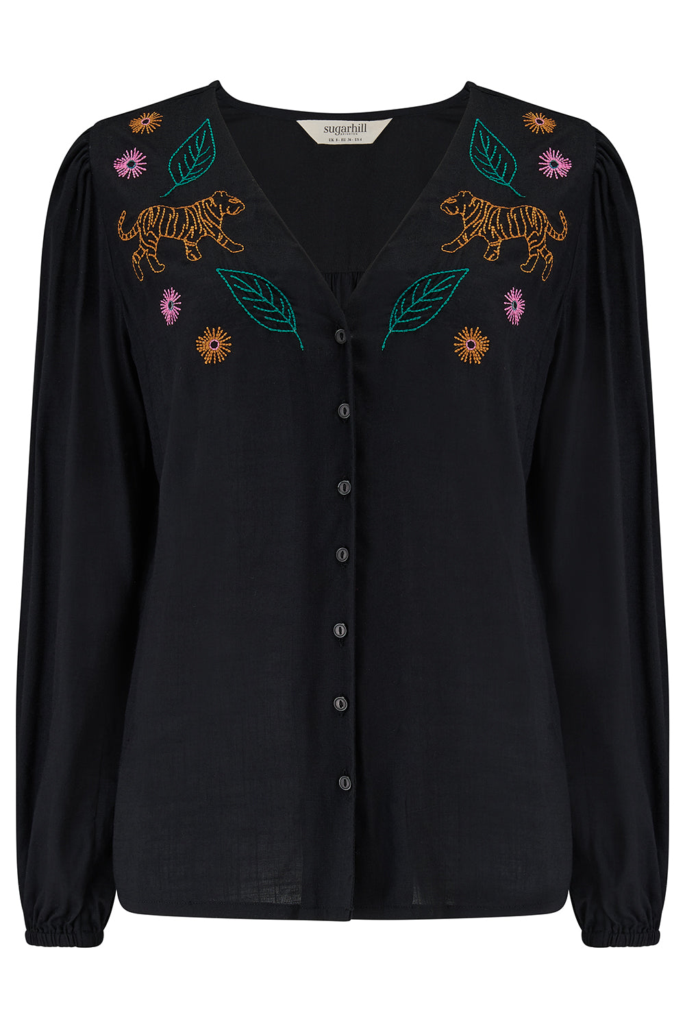 Sugarhill Brighton Dawn Tiger Embroidery Blouse