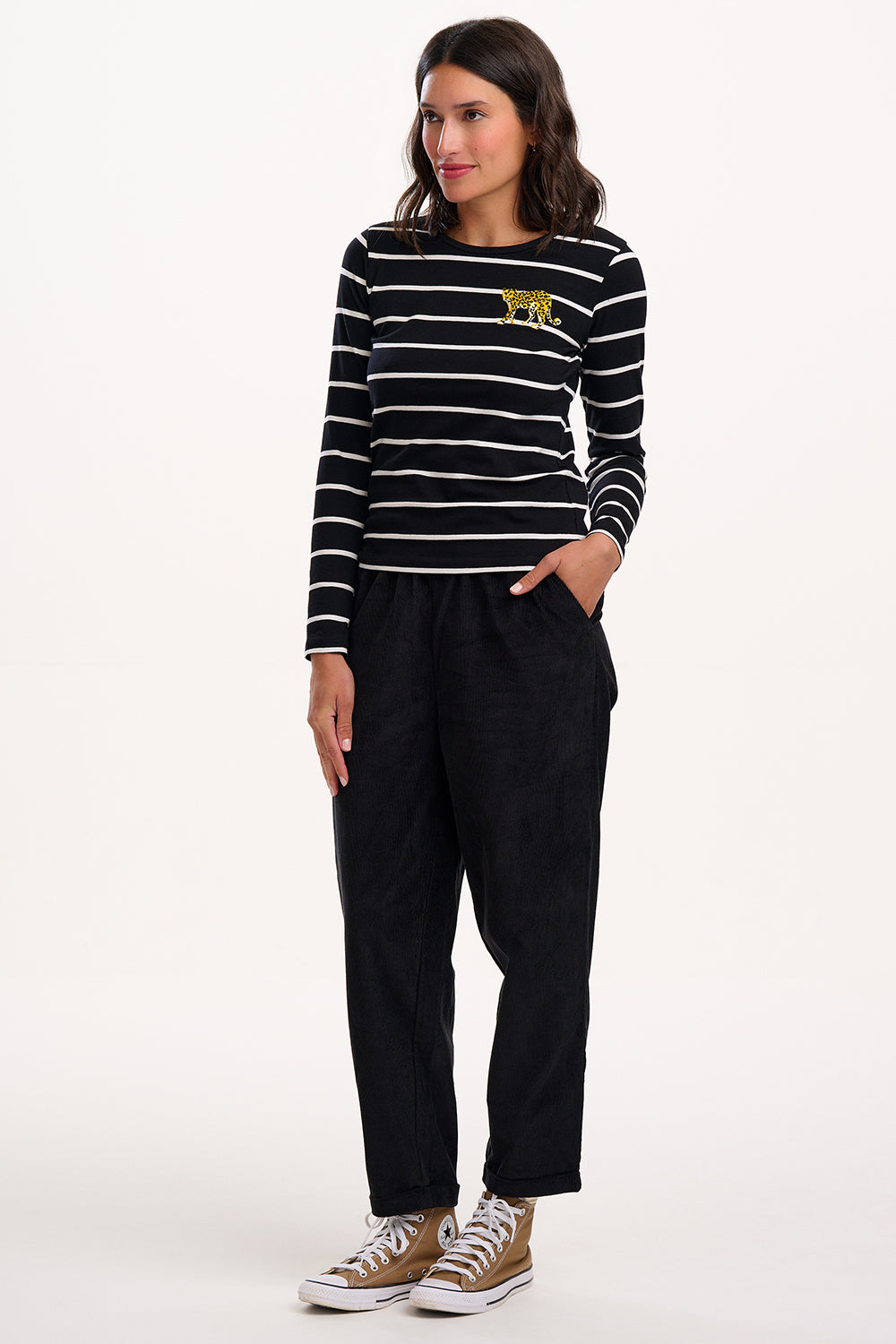 Sugarhill Brighton Vonnie Black Cord Trousers