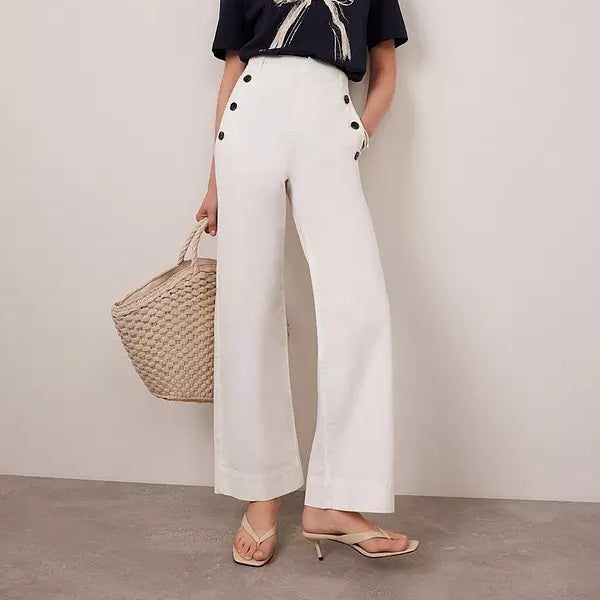 Bella Button Ankle Grazer Trousers