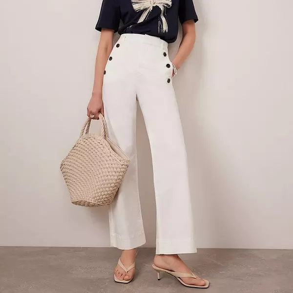 Bella Button Ankle Grazer Trousers