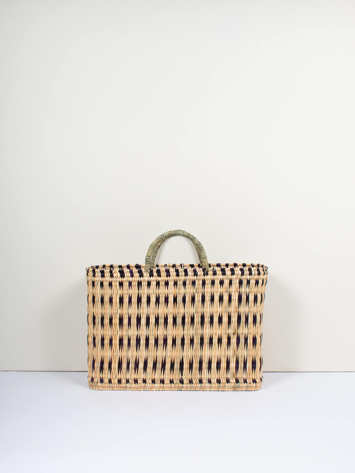 Bohemia Large Woven Reed Basket - Indigo