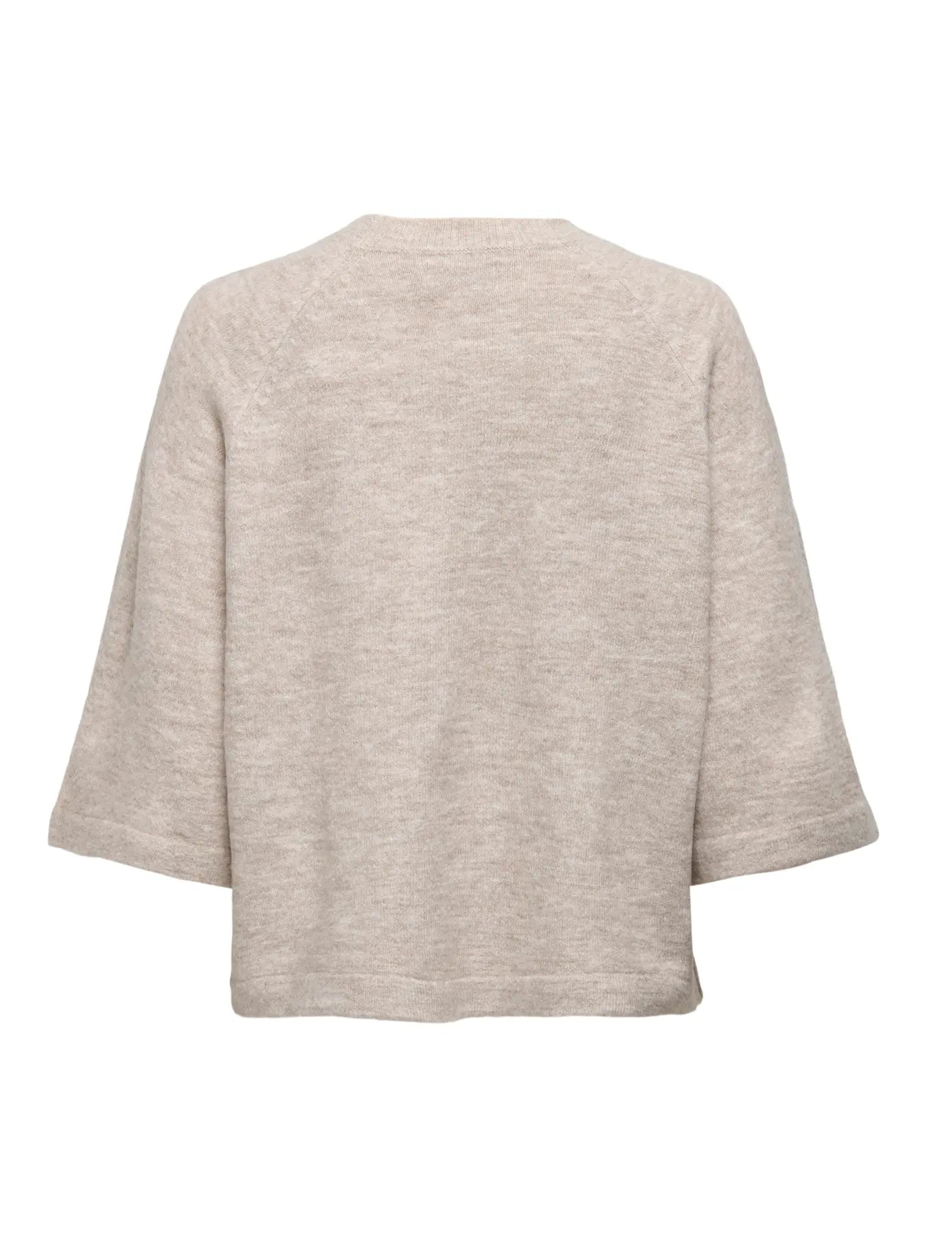ONLY Simoni Boxy 3/4 Knit in Stone