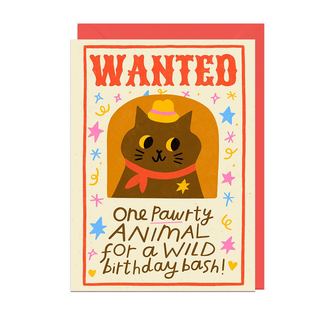 Wanted! Pawty Animal Card