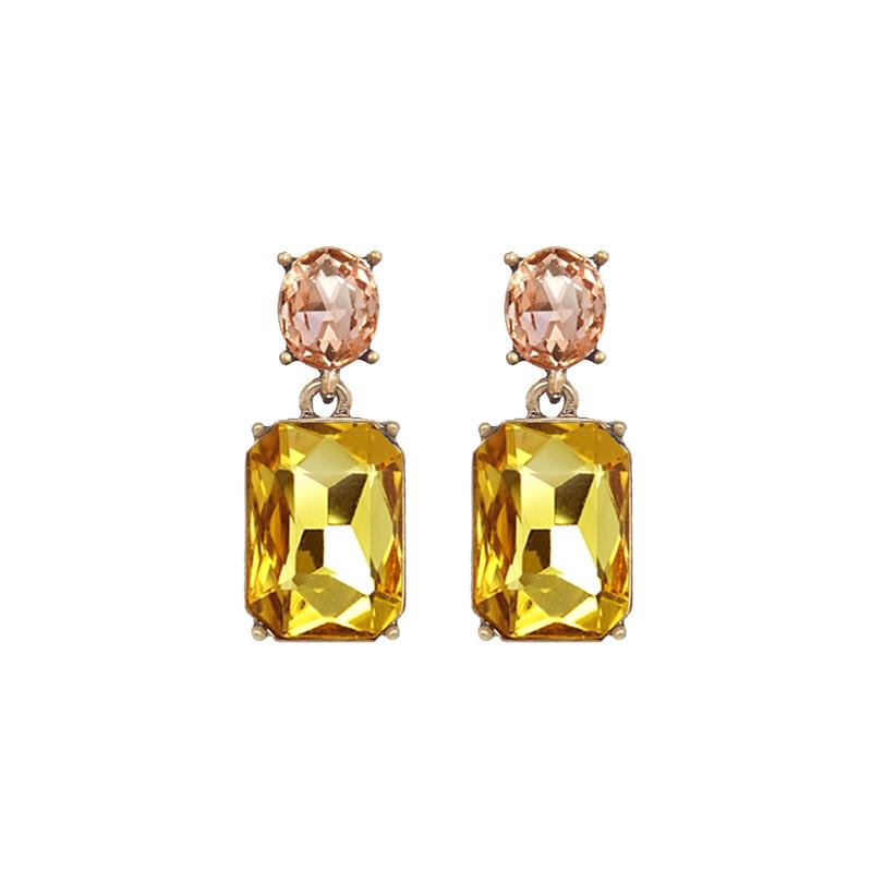 LAST TRUE ANGEL Gem Drop Earrings in Rose & Citrine